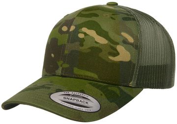 Yupoong Adult Unisex Retro Trucker Multicam® Snapback 6 panel Mid Profile Structured Cap